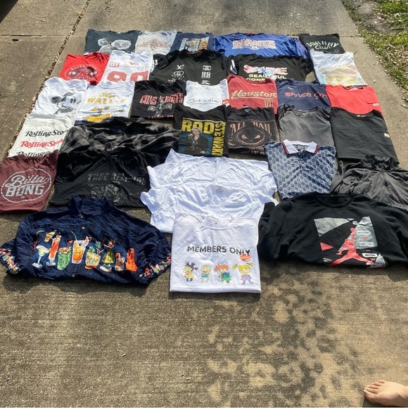 Bundle of men’s clothes short sleeve XL-XXL lot of clothes Y2K modern vintage - Picture 2 of 14